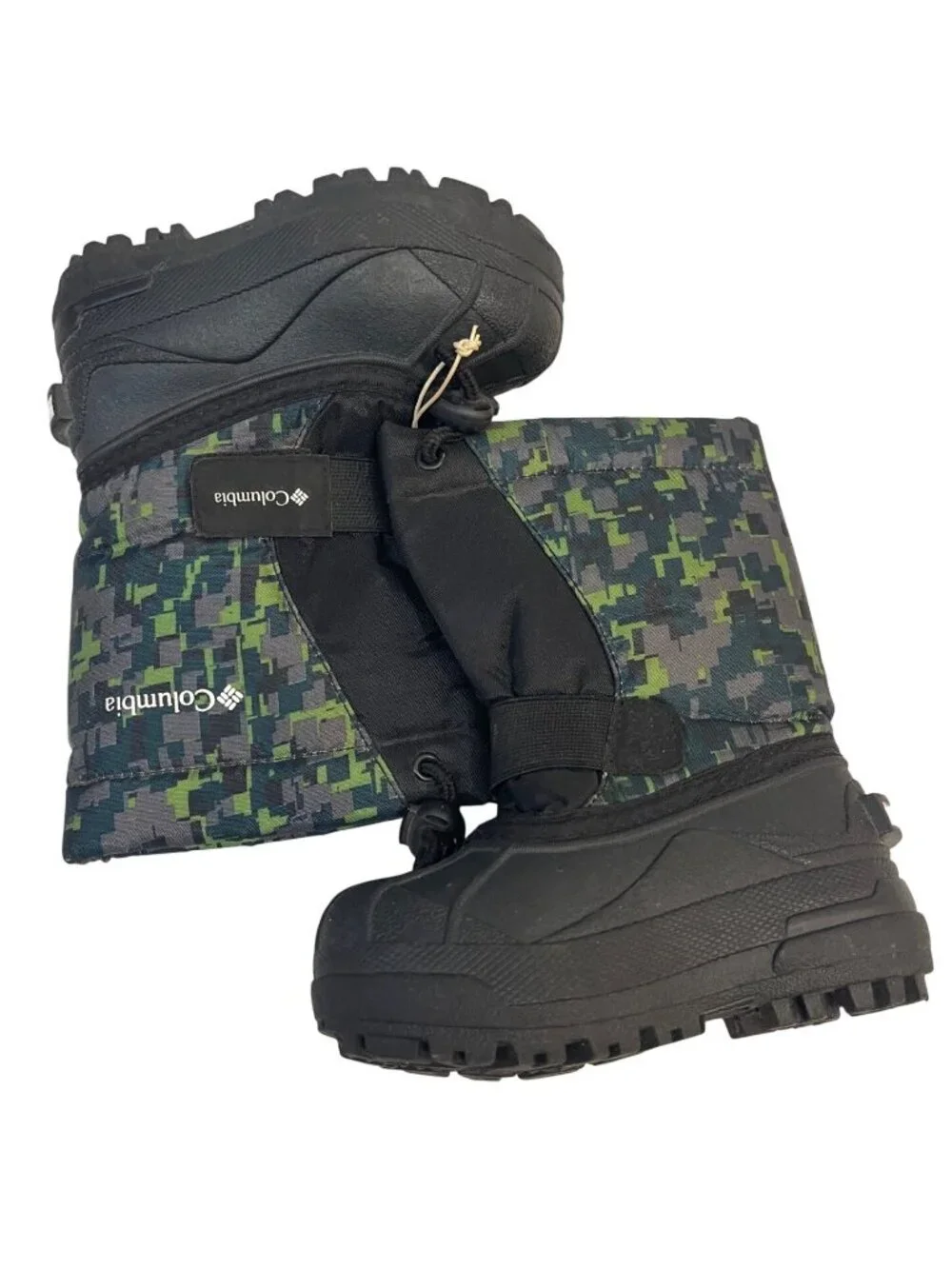 Columbia Powderbug Camo Snow Boots Boys Size 8 Little Kids